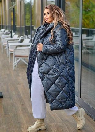 Женское зимнее пальто большого размера : 48-50 52-54 56-58 60-62