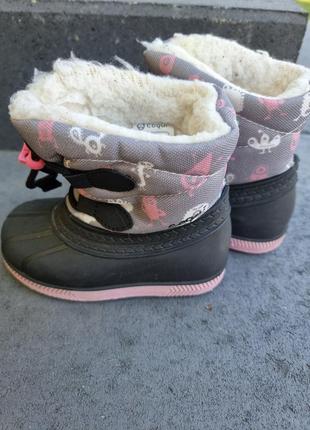 Зимові гумові чобітки, сніготопи, дутикі 22-23р