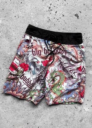 Big buddha men’s full printed shorts ed hardy style шорти