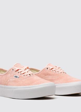 Кеды vans authentic platform натуральный замш1 фото