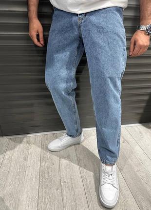 Мужские свободные джинсы свет синие / повседневные джинсы для мужчин1 фото