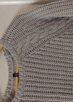 Серый вязаный свитер chicoree реглан в стиле zara8 фото
