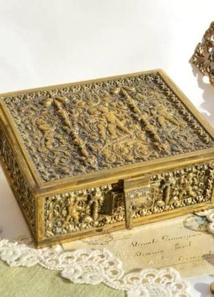 Антикварна розкішна скринька! редка!!