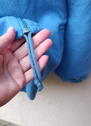 Теплая флисовая куртка на молнии флиска голубая 50-54 г.5 фото