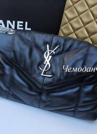 Женская кожаная сумка yves saint laurent ив сен лоран черная, брендовые сумки, жіночі сумки, модні сумки1 фото