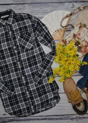 14+ 170 см h&m сукня сорочка блузка для модниць клітина ефектна туніка