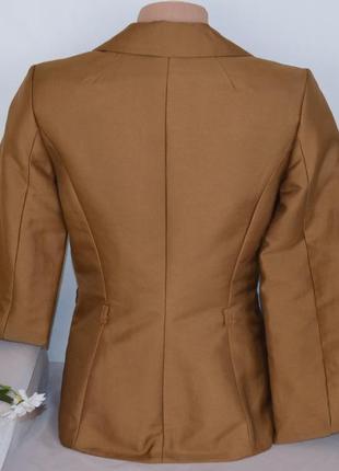 Брендовый коричневый коттоновый пиджак жакет блейзер h&m2 фото