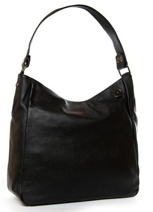 Жіноча шкіряна сумка з однією ручкою p67 8639-9 black