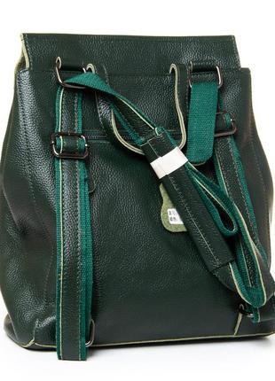 Рюкзак женский кожаный зеленый p3206-9 green2 фото