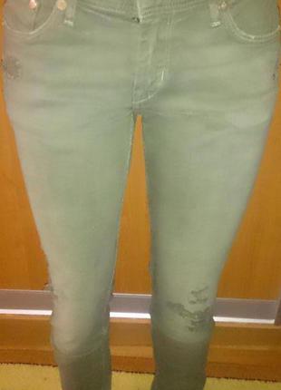 Стильні джинси хакі h&m w26 l30