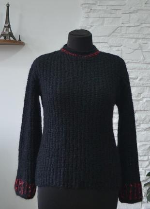 Трендовый, благородный черный мохеровый свитер оверсайз2 фото