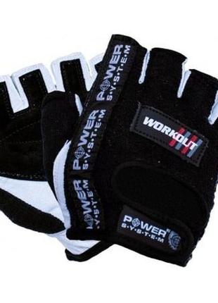 Перчатки для фитнеса и тяжелой атлетики power system ps-2200 workout black xs