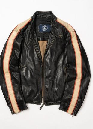 Strellson biker leather jacket чоловіча шкіряна куртка1 фото