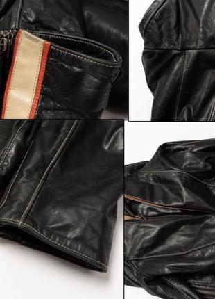Strellson biker leather jacket&nbsp;мужская кожаная куртка9 фото
