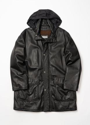 Pal zileri sport mens black leather jacket мужская кожаная куртка