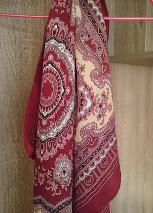 Платок женский из мягкой шёлковой ткани 68см*66см8 фото