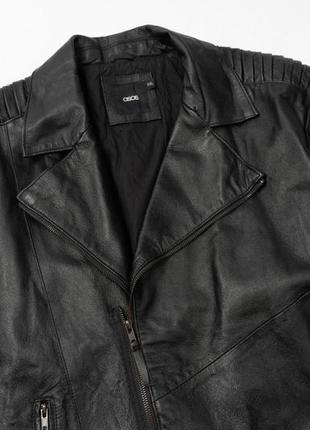 Asos leather biker jacket&nbsp;мужская кожаная куртка2 фото