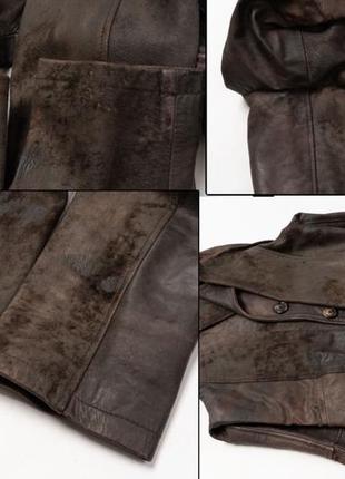 Leonardo brown leather coat мужской кожаный плащ9 фото