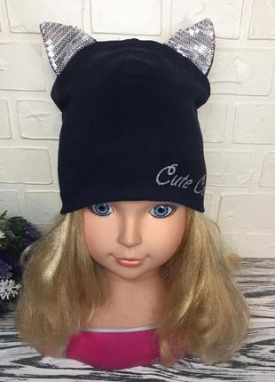 Деми шапка с ушками кошки