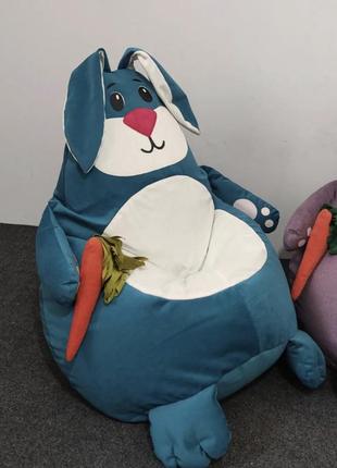 Кресло мешок груша кролик с морковкой