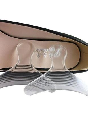 Задники для обуви прозрачные (2шт./уп.), силиконовые вкладыши для обуви под пятку (силіконові вкладиші) (st)2 фото