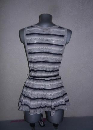 H&m сіра ажурна туніка під светр,блузу modal/cotton2 фото