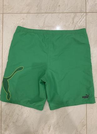 Спортивні шорти puma зелені великі чоловічі8 фото