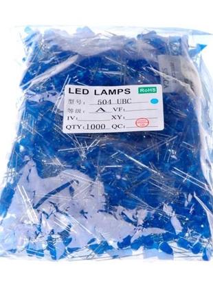 1000x led светодиод 3мм 3-3.2в 20ма, синий
