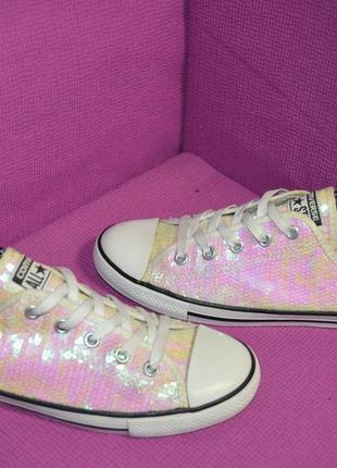 Супер кеды converse all star, в паетках