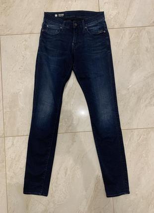 Джинсы g star raw мужские skinny fit синие приталенные