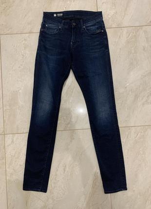 Джинси g star raw чоловічі skinny fit сині приталені4 фото