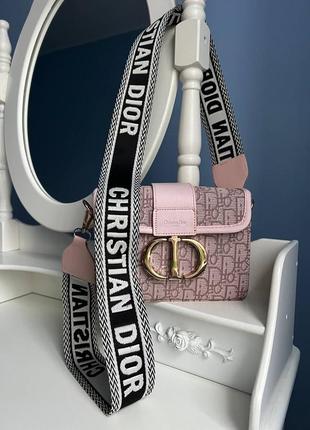 Жіноча сумка dior 30 montaigne pink2 фото