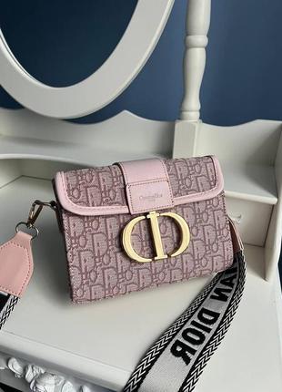 Жіноча сумка dior 30 montaigne pink3 фото