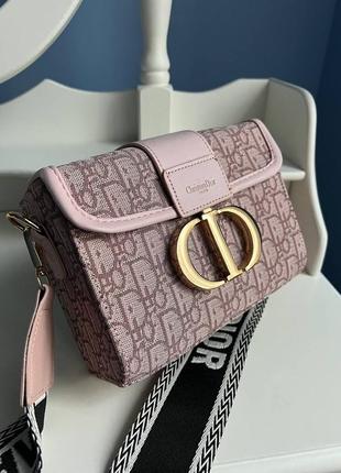 Жіноча сумка dior 30 montaigne pink1 фото