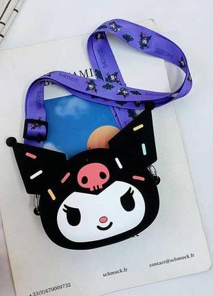Детская силиконовая сумочка для девочек sunrio кошечка черная