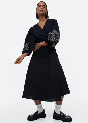H&m платье женское миди  вышиванка4 фото