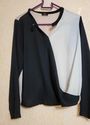 Шикарна блуза топ весна шифон асиметрична нова сорочка кежуал оверсайз рубашка кофтинка лонгслів