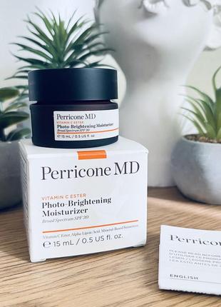 Оригінал зволожувальний крем для обличчя perricone md vitamin c ester photo-brightening moisturizer broad spectrum spf30 оригинал увлажняющий крем