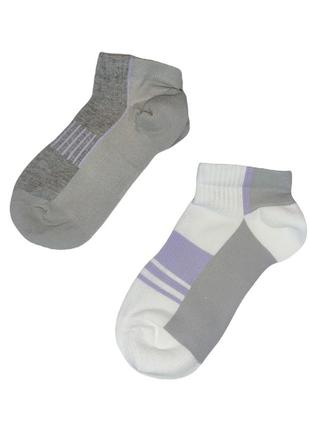 Шкарпетки 2 пари для активного спорту для жінки crivit 371802 біло-сірий