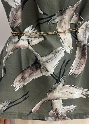Женская рубашка с птицами р.l6 фото