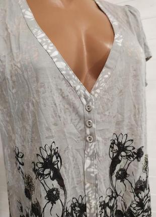 Красивая блузка полупрозрачная,вышита бисером5 фото