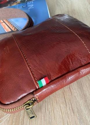 Мужская сумка планшетка из натуральной кожи италия3 фото