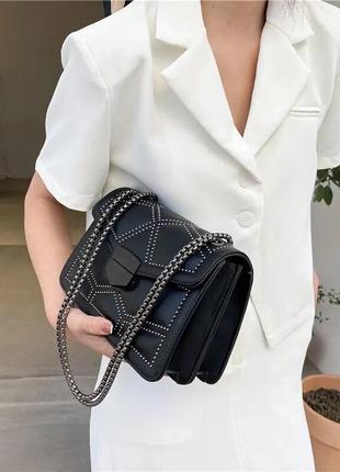 Сумка черная сумочка клатч большая вместительная стильная5 фото
