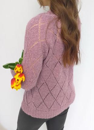 Вязаный свитер из мохера3 фото