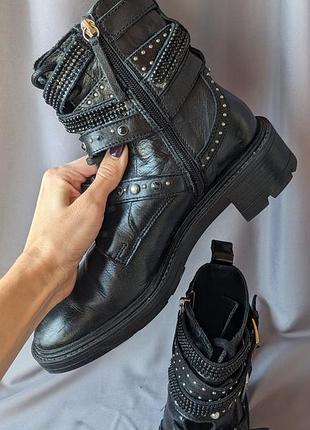 Ботинки из натуральной кожи zara