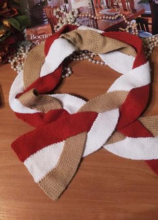 Шикарный презентабельный эксклюзивный шарфик косичка шарф коса новый теплый мягкий2 фото