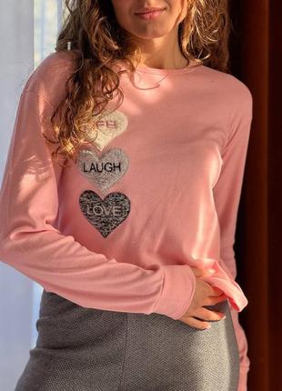 Xl do2462 розовая серая пижама для женщин кофточка и штаны10 фото