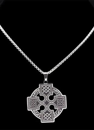 Крутой кулон кельтский крест мистика готика рок сталь не темнеет унисекс для мужчин2 фото