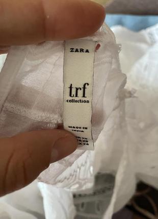 Белая выбитая блуза натуральная ткань zara2 фото