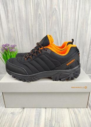 Мужские кроссовки merrell vibram thermo black orange10 фото